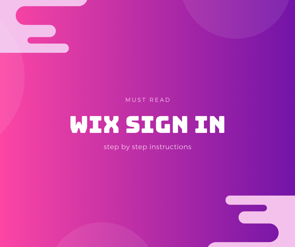 Wix sign in