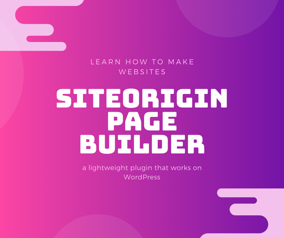 Siteorigin Page Builder