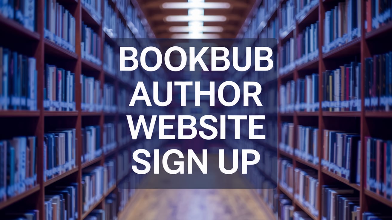 Bookbub author website sign up