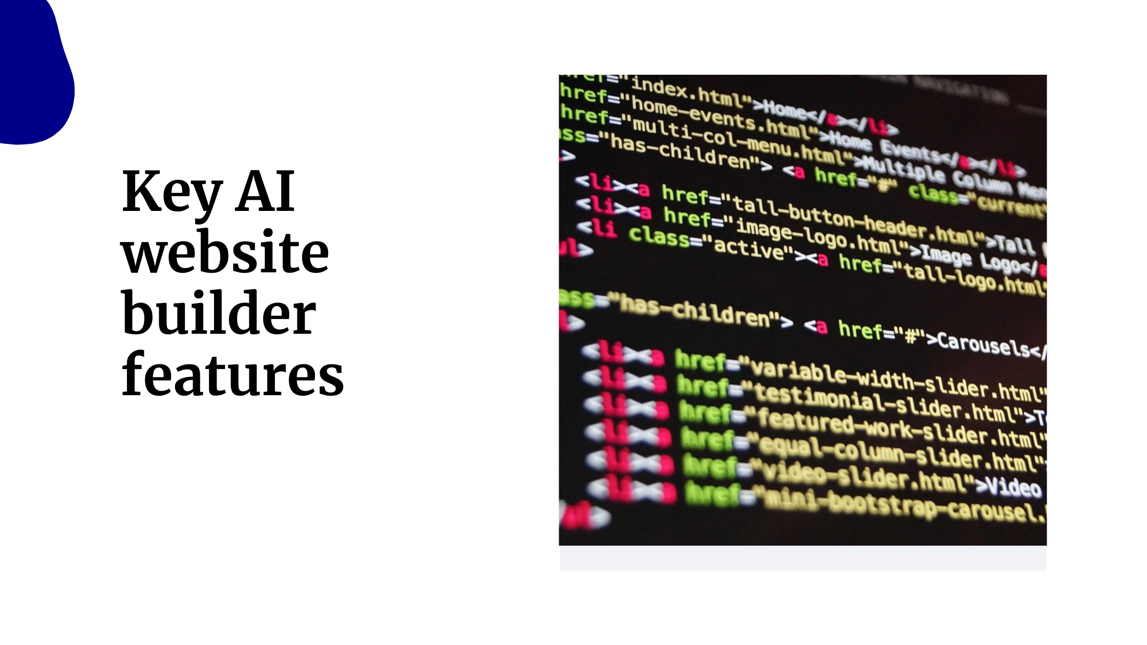 ai website builder features