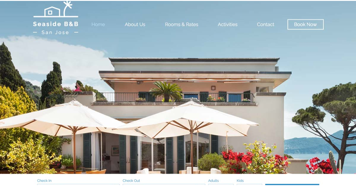 A real estate website template example