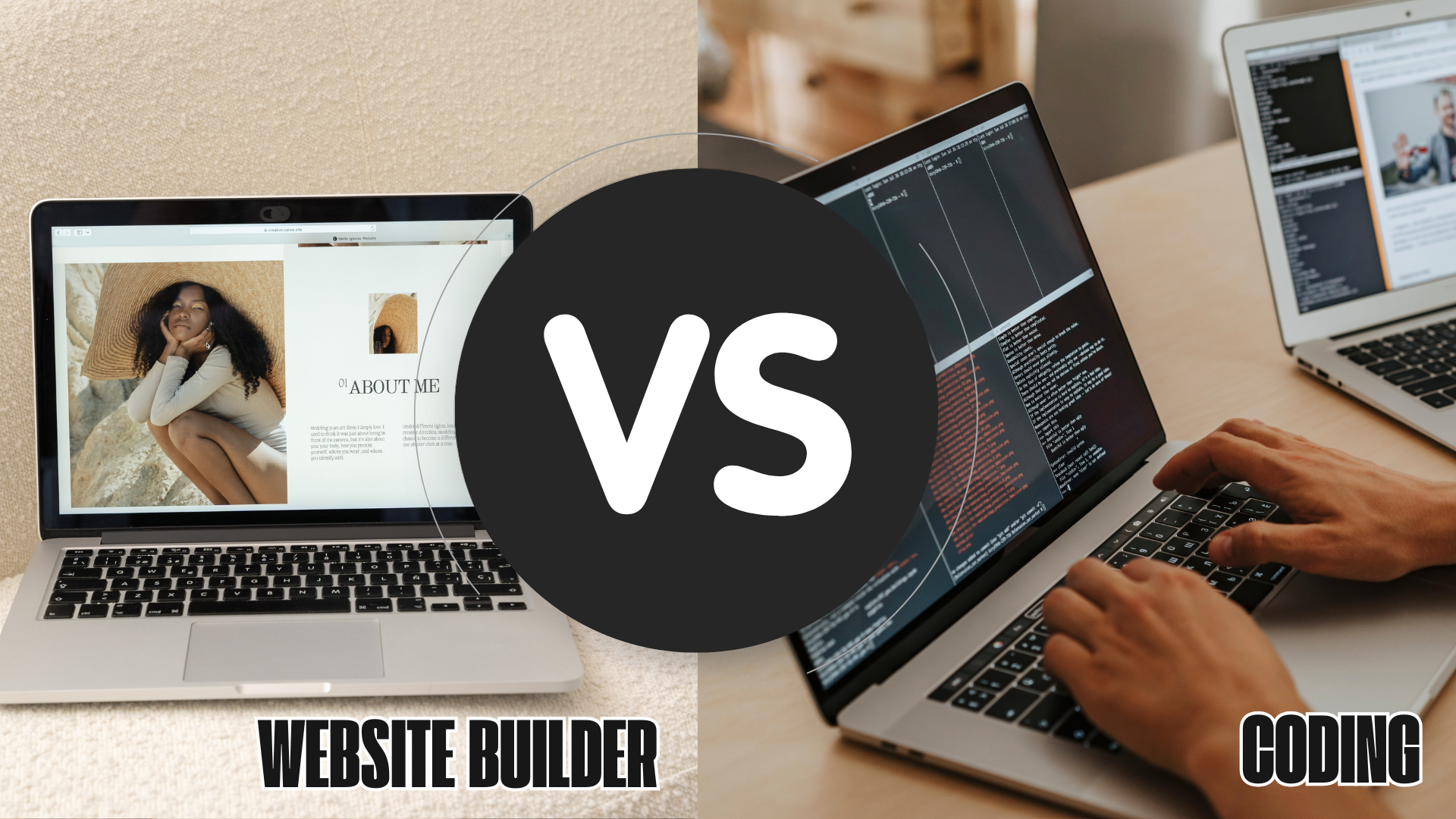 website builder vs coding