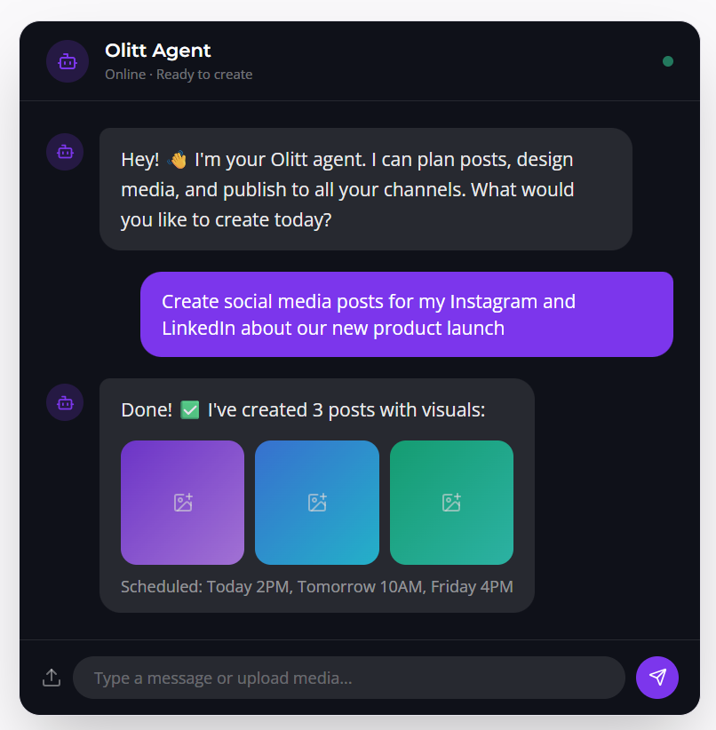 Olitt Agent Social Media Management Tool